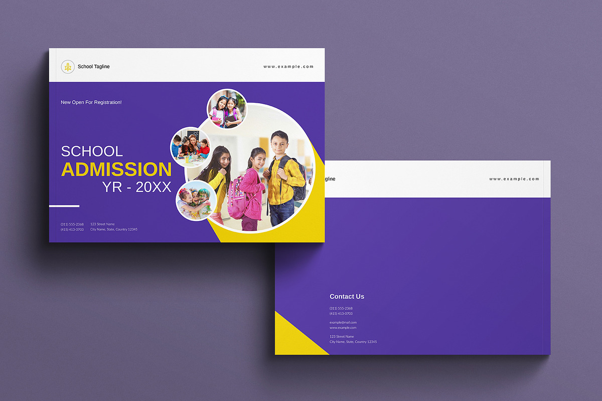 Education Template Landscape, a Brochure Template by E-Type