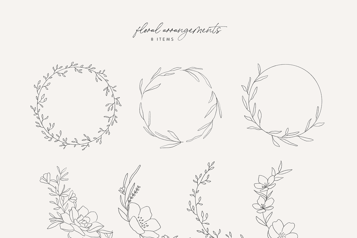 Hand Drawn Botanical Logo & Branding, a Texture Illustration by FEM Creative Studio (Photo 6 of 7)