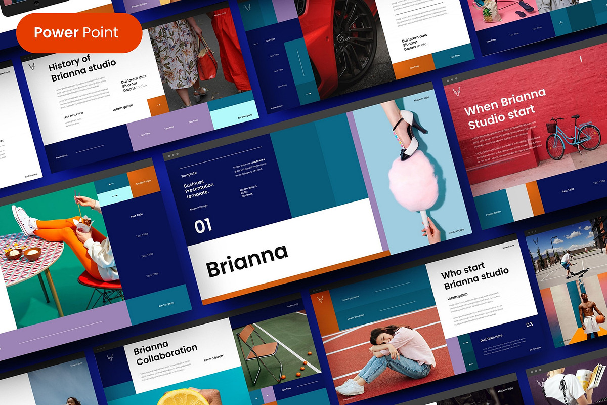 Brianna  – Business PowerPoint Templ, a Presentation Template by Dens Creative Studio (Photo 1 of 6)
