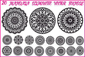 Elegant Mandala Silhouette Bundle, an Illustration by BIPLOB EXPERT