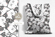 Seamless Pattern Kawaii Cute Cats, a Pattern Graphic by lindoet23 (Thumbnail 2 of 3)