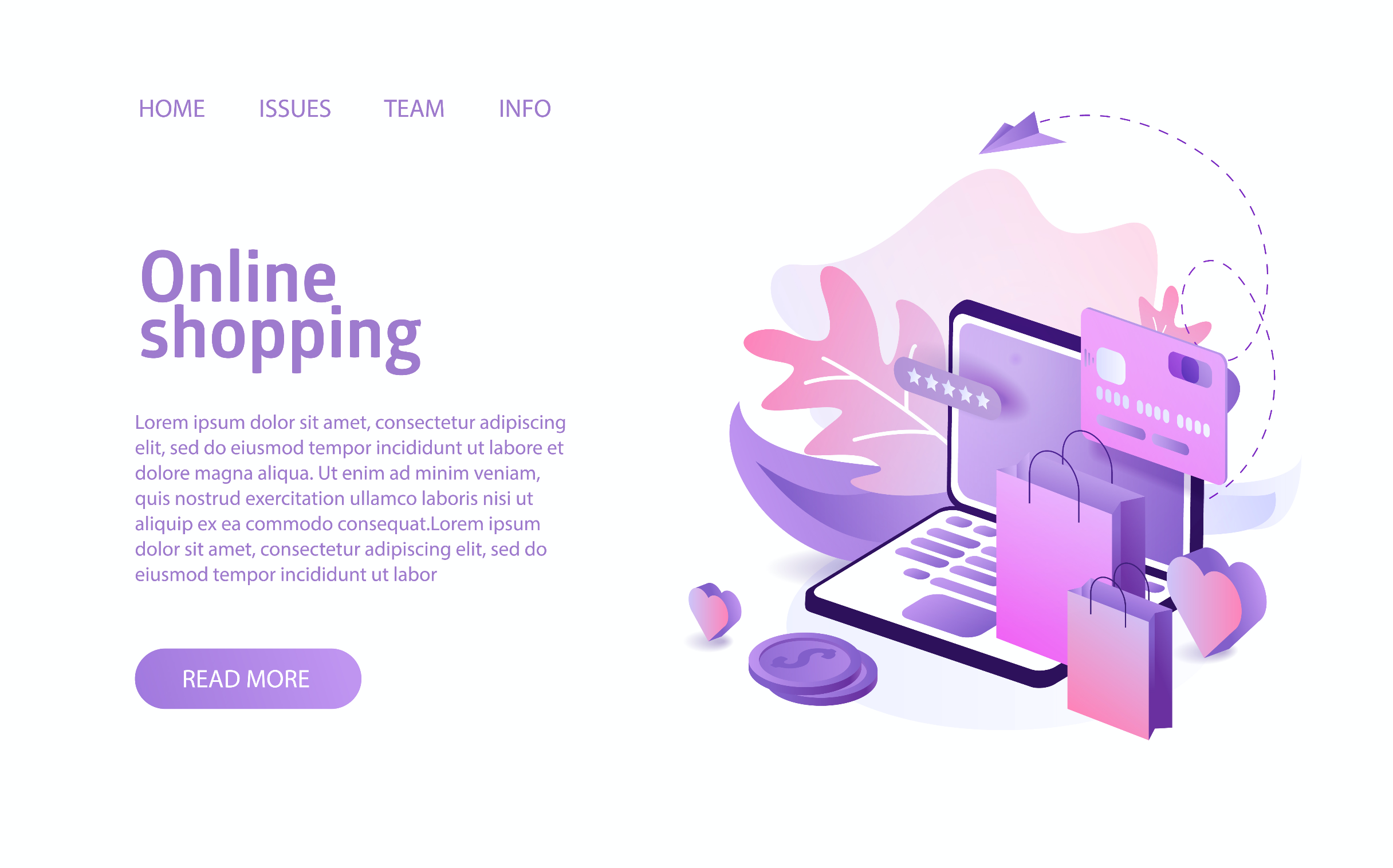 Online Shop Website Landing by Alejik  Creative Market