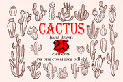 Cactus set, a Background Graphic by IPVector (Thumbnail 1 of 8)