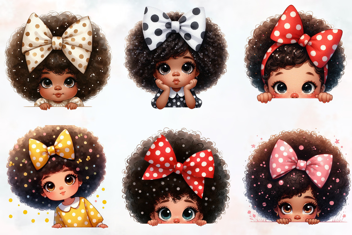 Peeking Black Girl Sublimation PNG, an Illustration by RobertsArt (Photo 7 of 7)