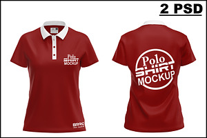 Woman Polo Shirt Mockup, a Shirt Mockup by mockupbuys