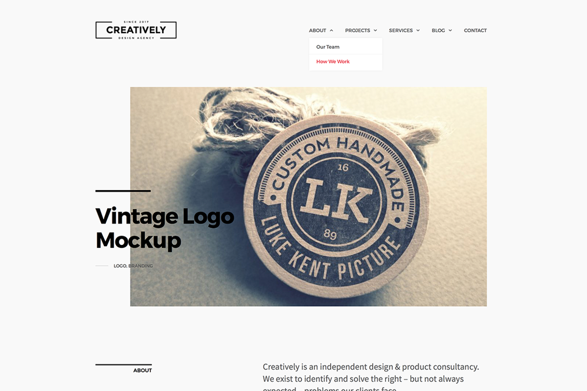 Creatively WordPress Theme, a WordPress Template by Theme Junkie (Photo 1 of 4)
