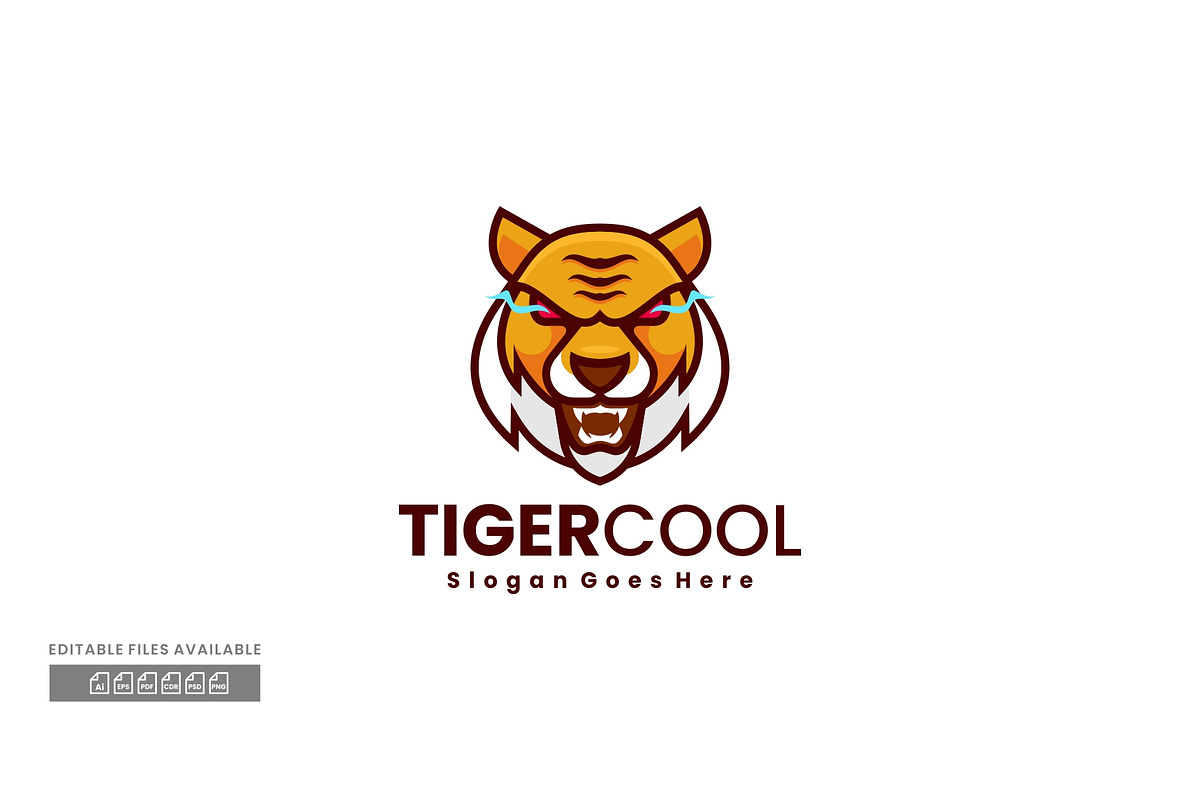 Tiger Cool Simple Mascot Logo, a Branding & Logo Template by ivan_artnivora