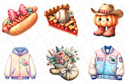 Retro Girly Baseball Clipart, an Illustration by DreamPrint404 (Thumbnail 5 of 5)