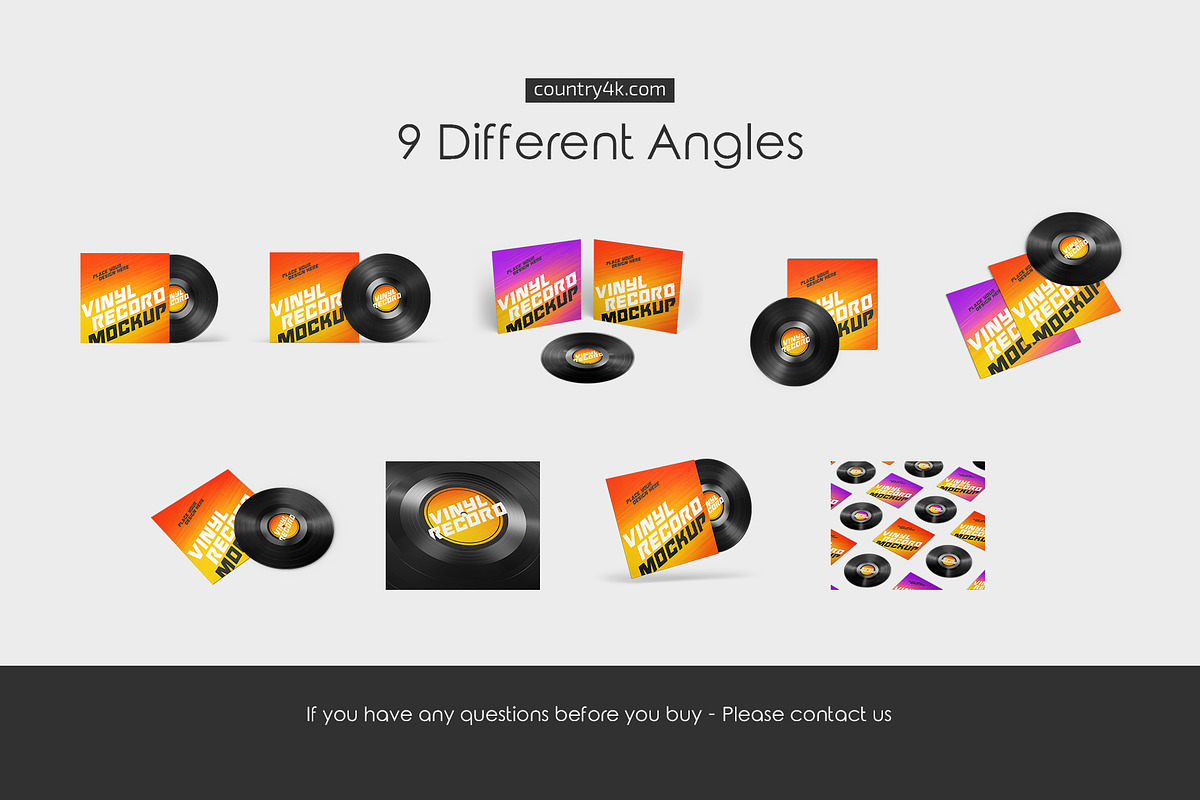 Vinyl Record Mockup Set, a Product Mockup by Country4k (Photo 4 of 4)