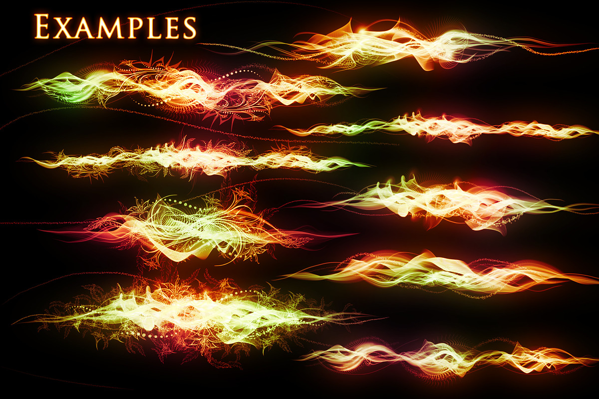 25 Decorative Wave Brushes, a Brush Add-On by xresch (Photo 5 of 5)