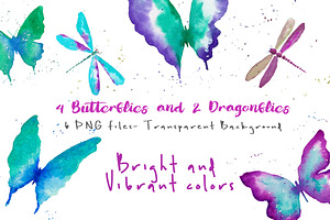 Watercolor Butterfly Clip Art