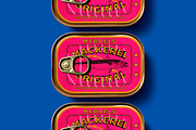Three Can Tinned Fish Mockup, a Packaging Mockup by Jacob Waites (Thumbnail 5 of 5)