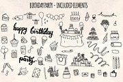 Birthday Party Vector Bundle, a Seasonal Illustration by Violet LeBeaux (Thumbnail 2 of 3)