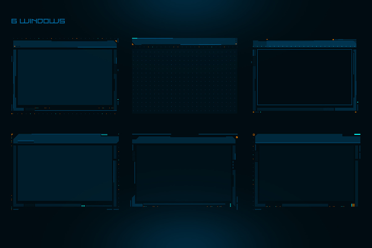Sci Fi UI Set, an Object Illustration by Olga Ryzychenko (Photo 2 of 8)