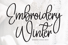 Embroidery Winter | Script Font