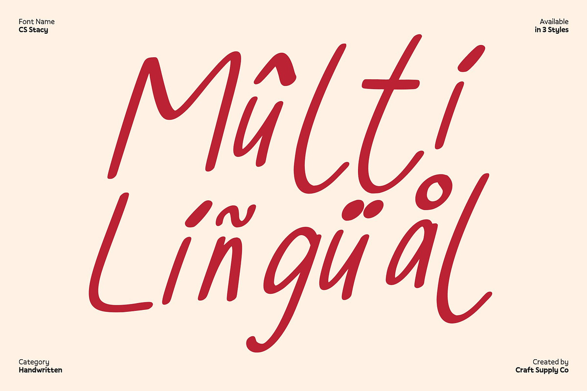 CS Stacy – Hand Drawn Font, a Handwritten Font by Craft Supply Co. (Photo 5 of 8)
