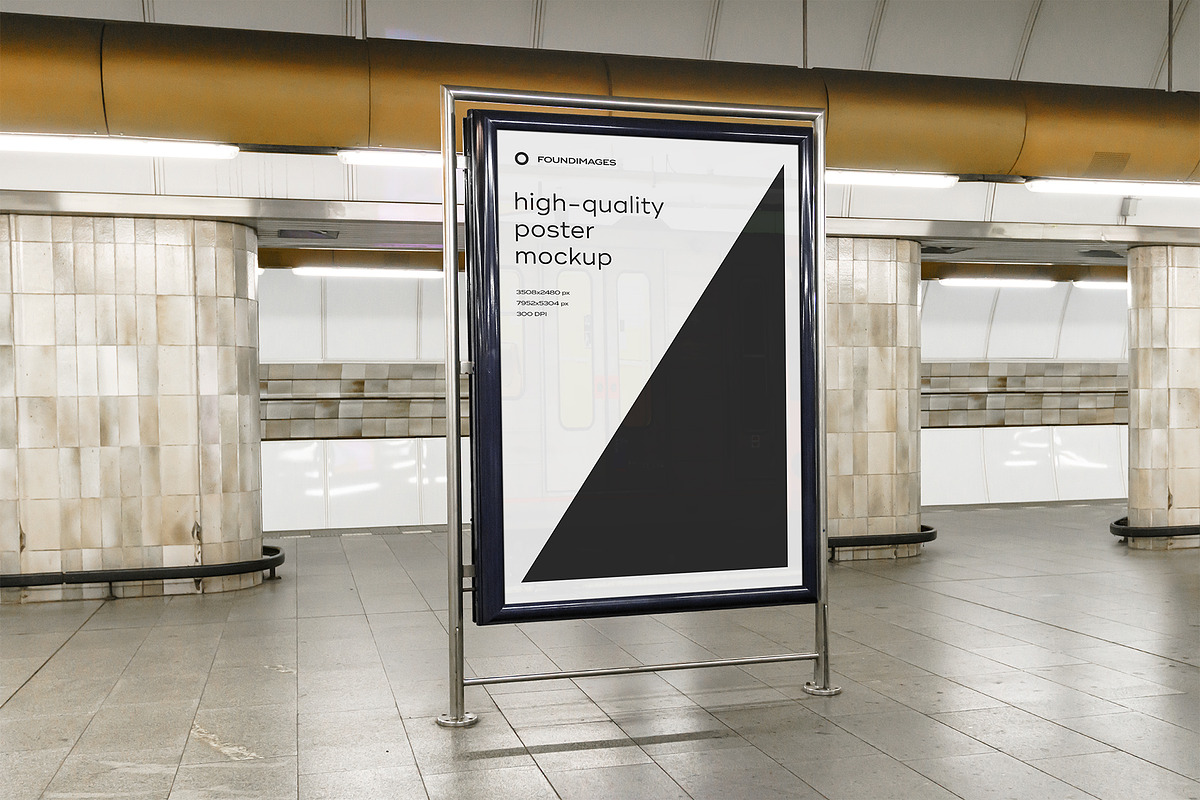 Subway Poster Mockup Bundle Metro, an Advertising Mockup by FoundImages (Photo 27 of 61)