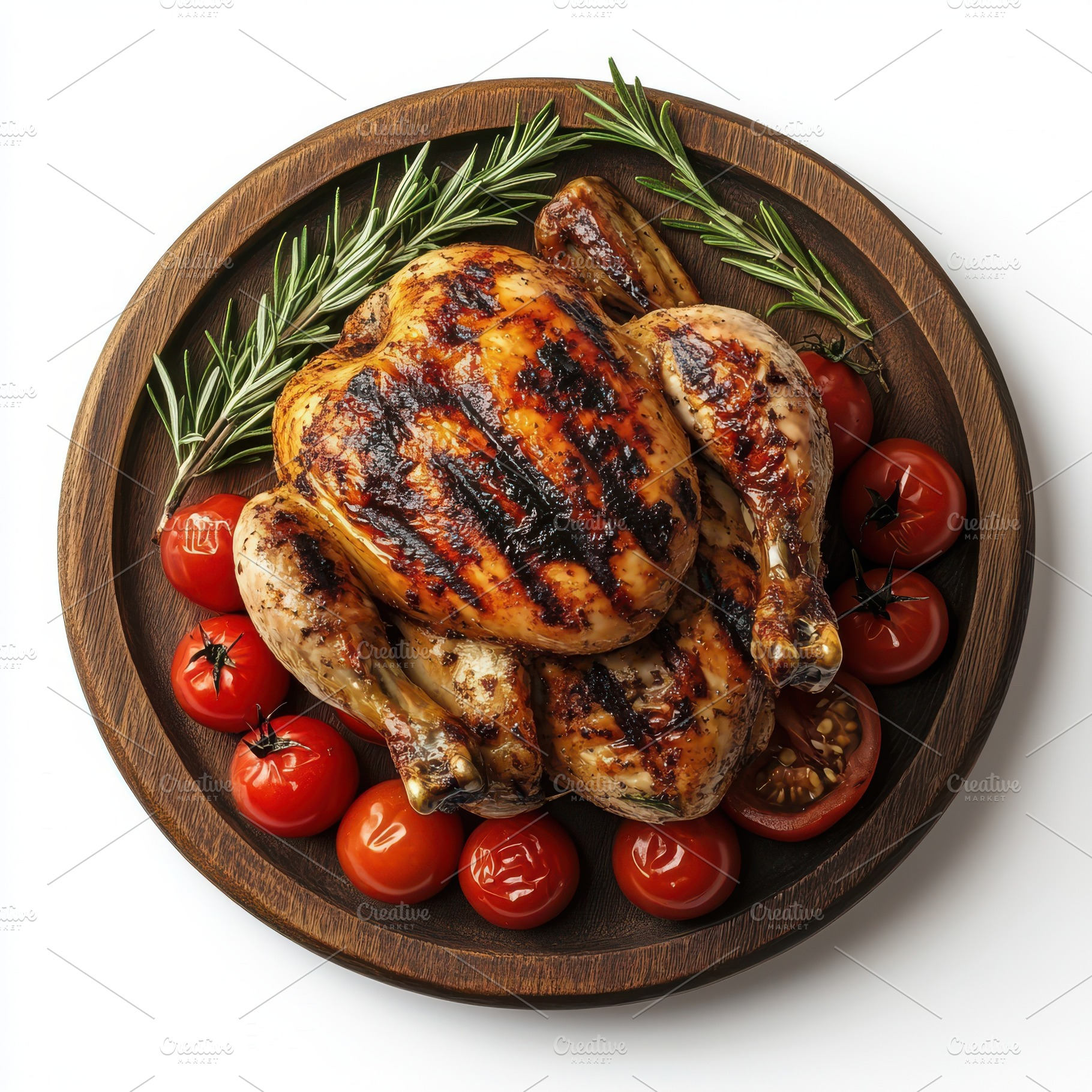 Delicious grilled chicken with rosem, a Food & Drink Photo by Pixeness Studio