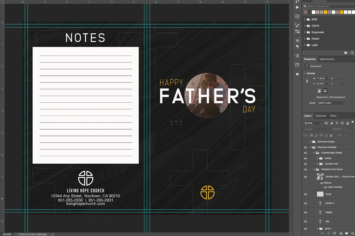 Modern Father's Day cross bulletin, a Print Template by Sync Design Soultions (Photo 4 of 5)