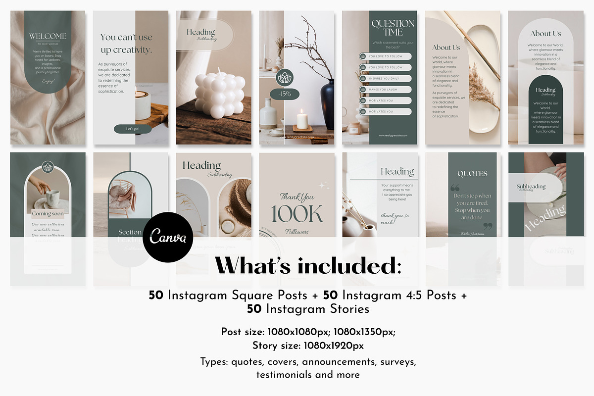 Instagram Posts & Stories Templates, a Social Media Template by Studio DigiCraft (Photo 4 of 7)