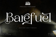 Barefuel - Serif Typeface Font, a Serif Font by Rishsketch (Thumbnail 1 of 15)