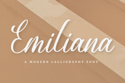 Emiliana a Modern Calligraphy Font, a Script Font by Fatmawati (Thumbnail 1 of 12)