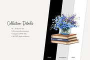 100 watercolour delphinium clip art, a Seasonal Illustration by Poppy Lane Studio (Thumbnail 12 of 12)