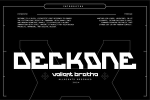 VB DeckOne - Futuristic Font