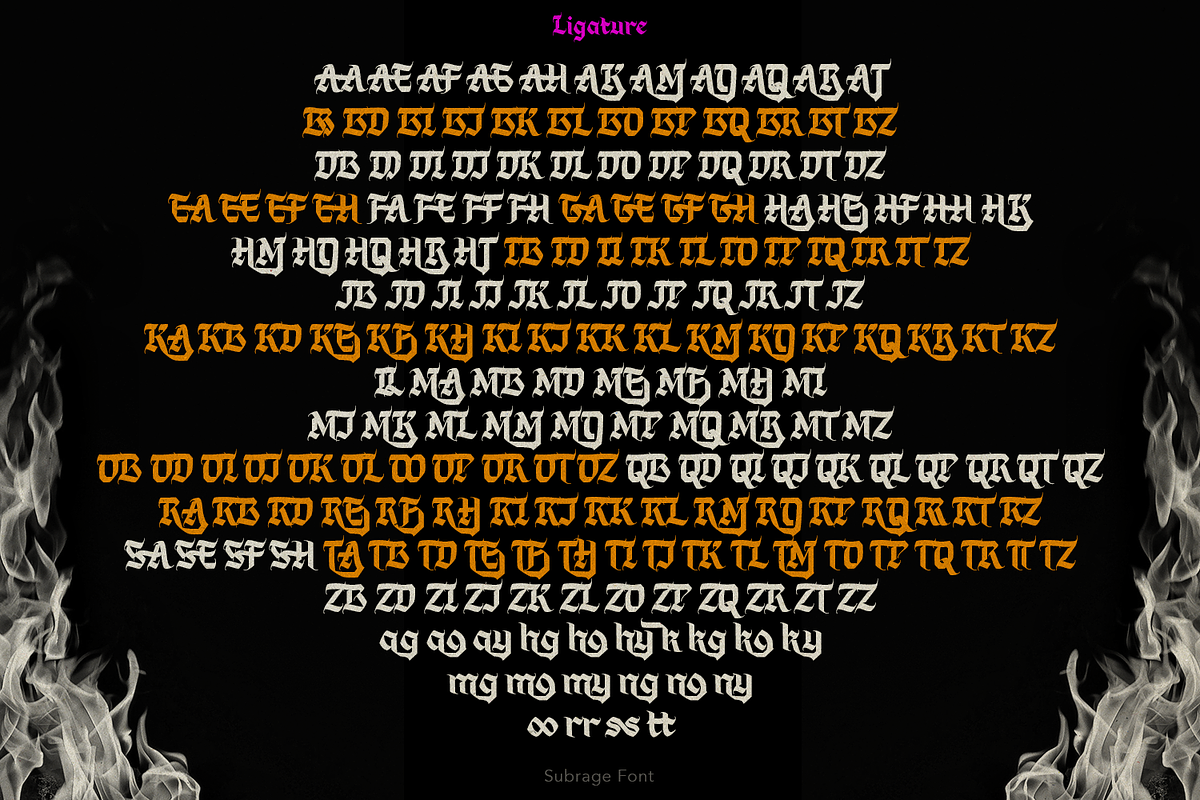 Subrage Blackletter, a Blackletter Font by TypeClassHeroes (Photo 12 of 15)