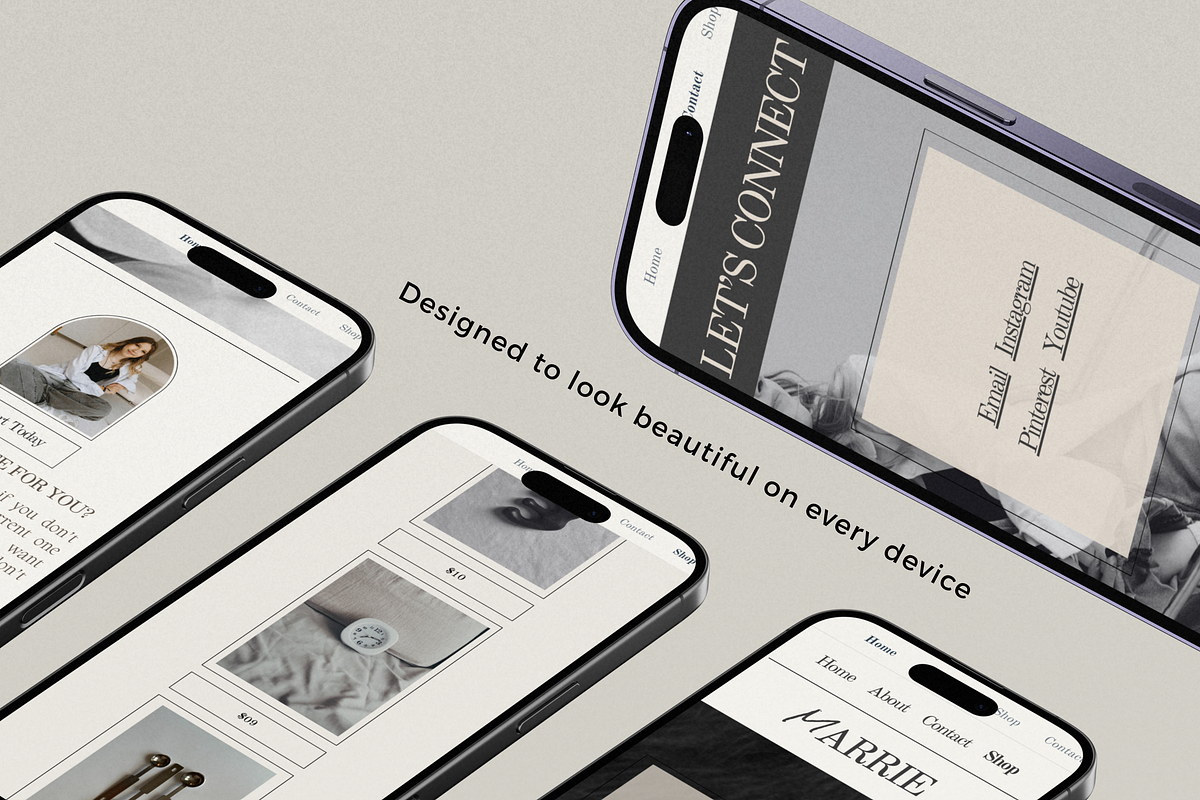 4Page Minimal Canva Website Template, a Landing Page Template by Marcia B Studio (Photo 4 of 7)