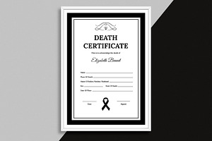 Death Certificate Template, a Stationery Template by MightyDesign