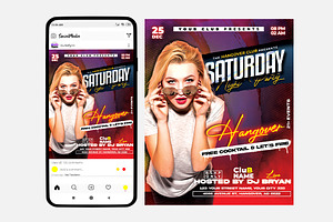Saturday Cocktail Night Flyer (PSD)