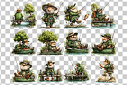 Fisherman Watercolor Clipart, a Person Illustration by Nicolle's Colorful Art (Thumbnail 4 of 5)
