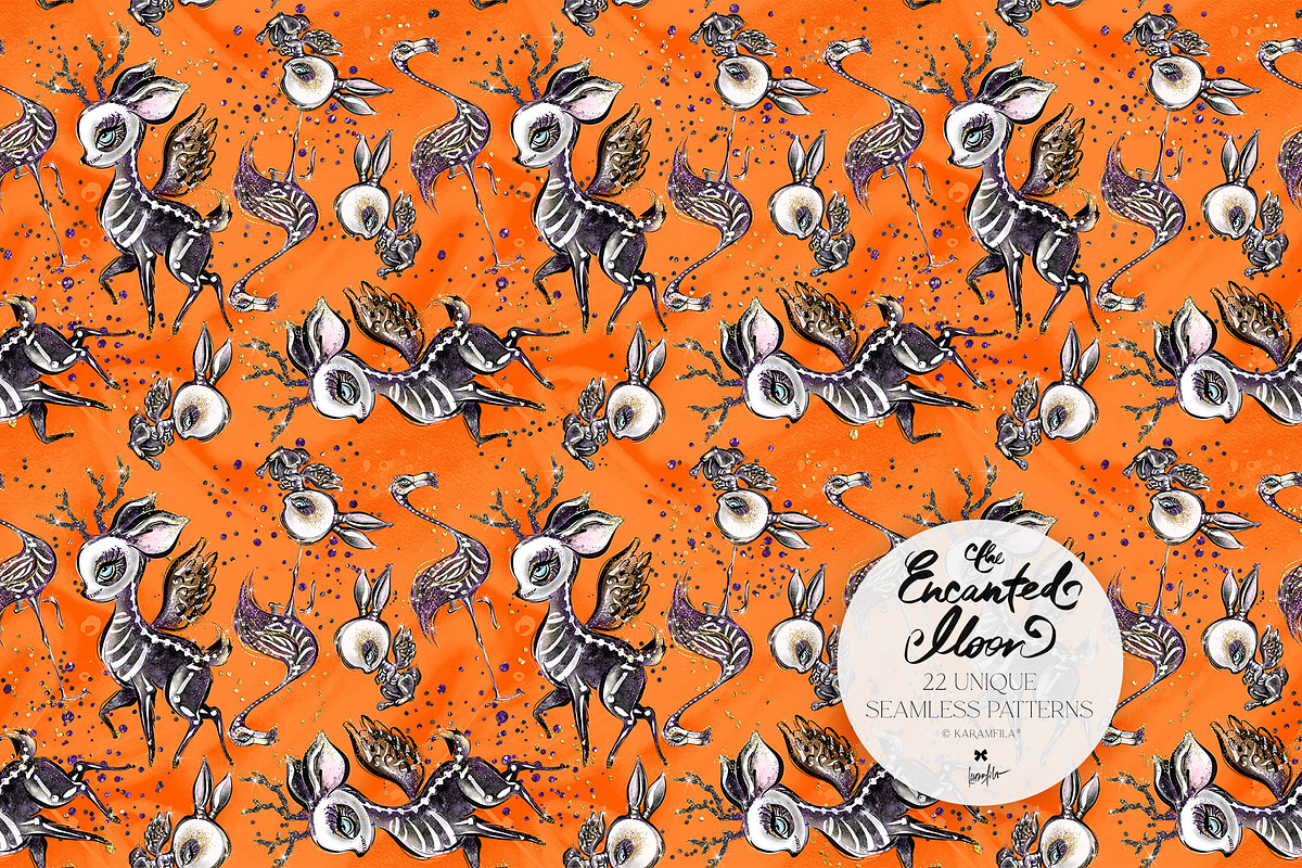 Halloween Gothic Woodland Patterns, a Pattern Graphic by KaramfilaS (Photo 10 of 28)