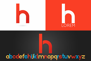 Letter H logo vector icon