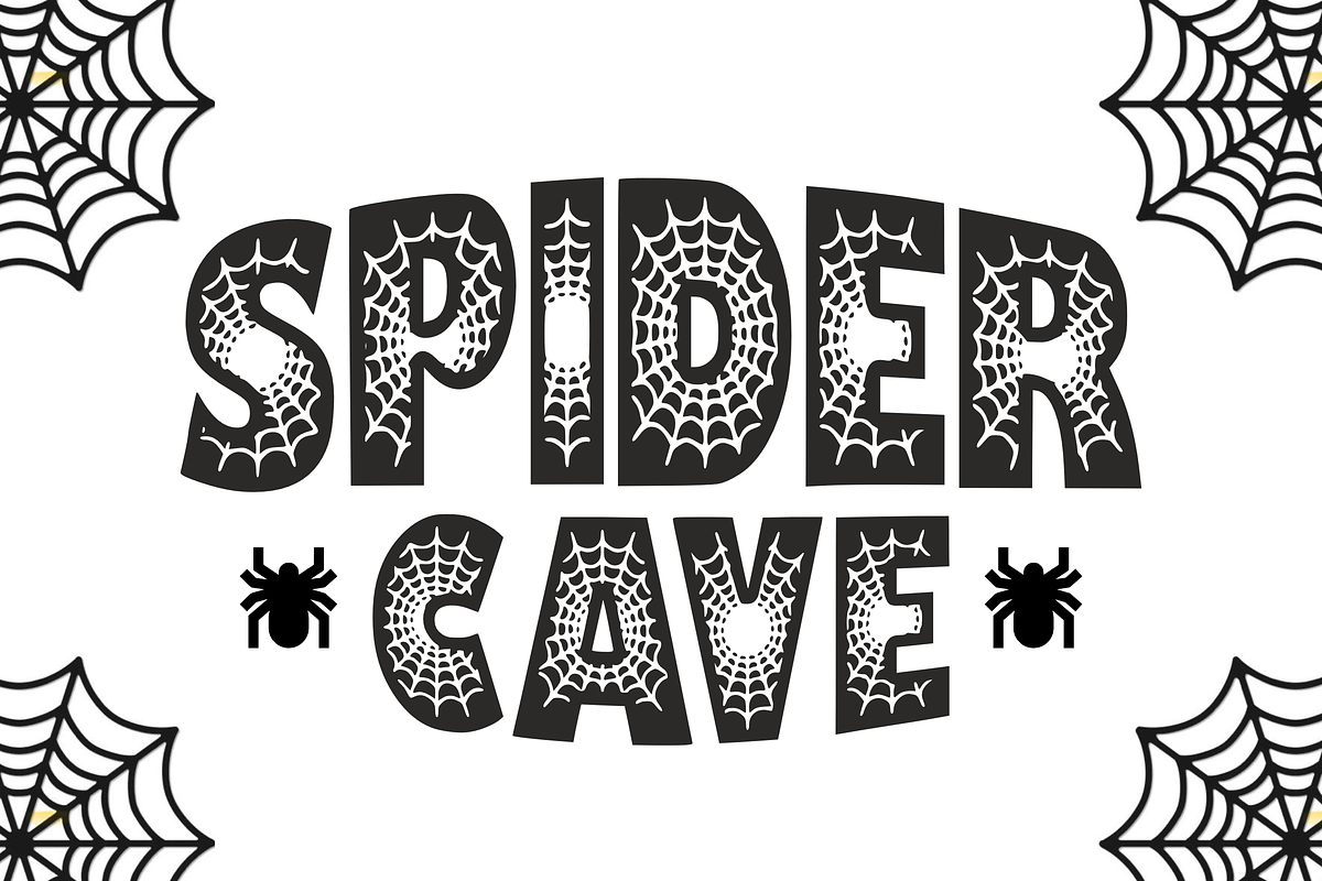 Spider Cave - Cartoon Font Types, a Font by KiddoGlyphs Studio (Photo 1 of 3)