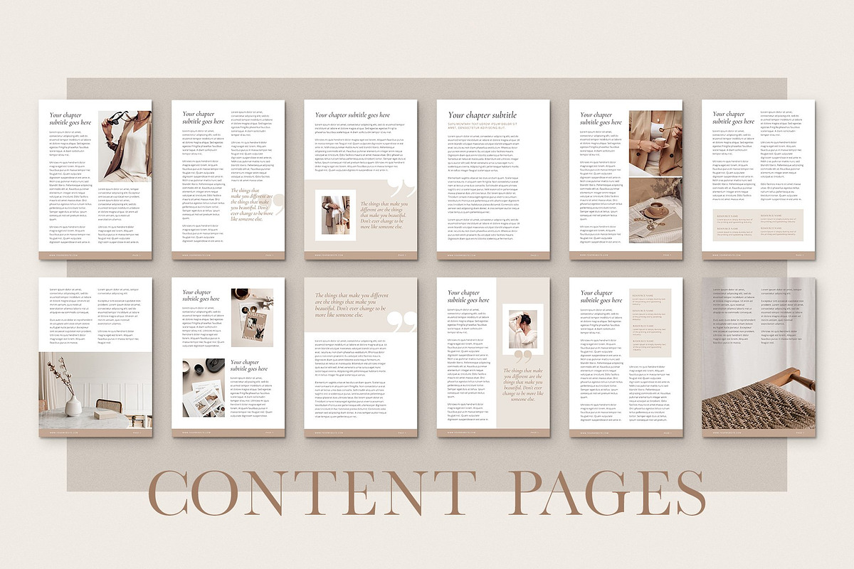 Elegant Ebook Template CANVA, a Magazine Template by Studio Loire (Photo 7 of 21)