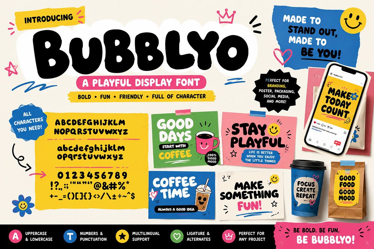 Bubblyo, a Handwritten Font by Art StoreID (Photo 7 of 9)