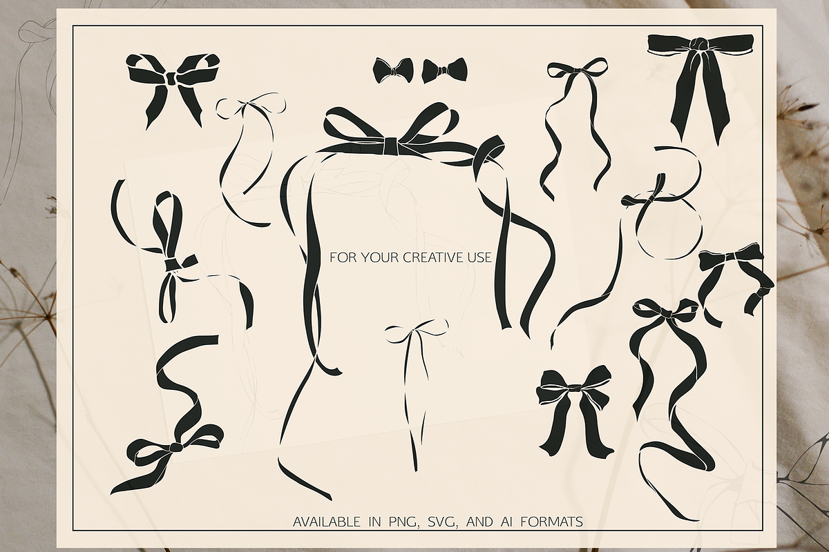 Elegant Bows & Frames – Clipart, a Decorative Illustration by NatalieArtsDenysenko (Photo 6 of 11)