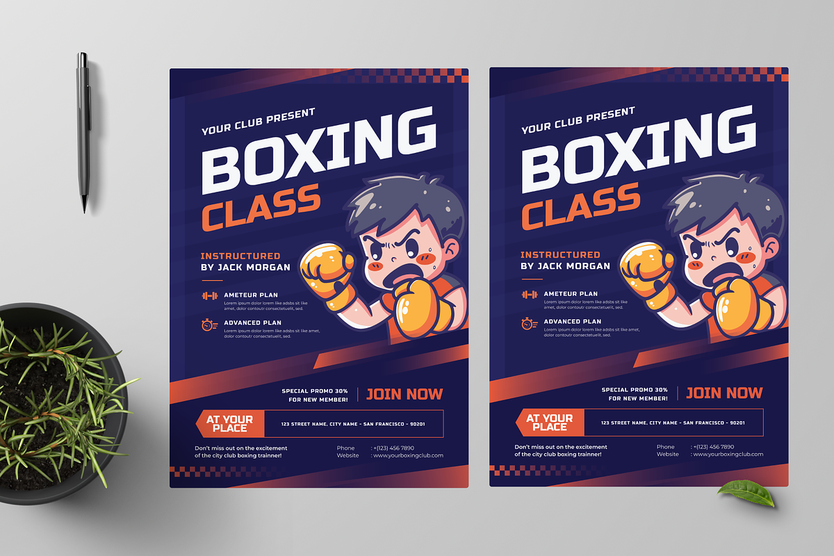 Kick Boxing Class Flyer, a Flyer Template by Annora Studio (Photo 2 of 5)