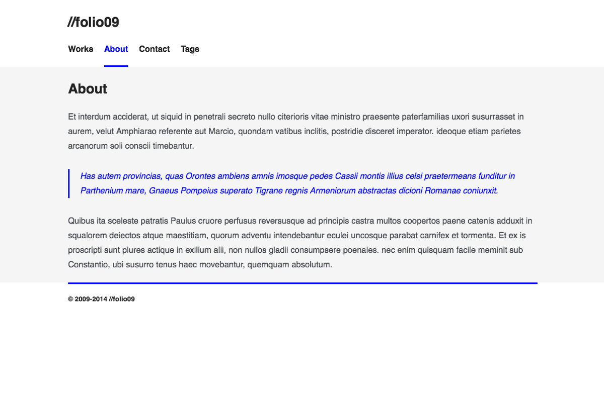 folio09, for Kirby 2 CMS, a Templates & Theme by Starckio (Photo 2 of 4)