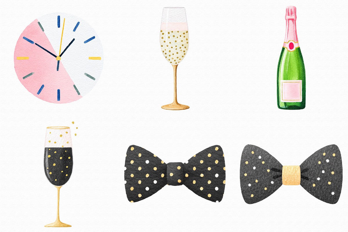 Gold Silver New Year 2026 Clipart, an Illustration by Libby Wishes (Photo 4 of 5)