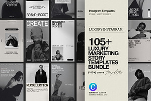 Marketing Instagram Story Canva Kit, a Social Media Template by Pixel Grid