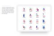 Hand Washing 32 Icons Set Hand Drawn, an Outline Icon by Marina Silence (Thumbnail 16 of 17)