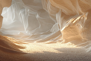 Warm sunlight illuminates textured sandstone walls inside a sere, an Animal Photo by Ales Munt