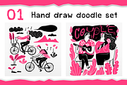 Hand Draw Couples in Love Doodle Set, a Person Illustration by Huza Studio (Thumbnail 2 of 8)
