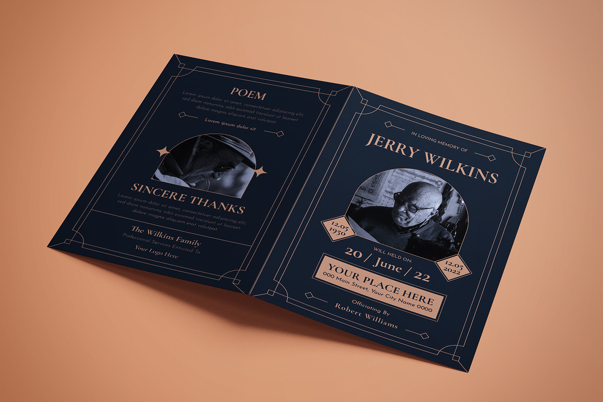 Funeral Program, a Brochure Template by graphicook (Photo 2 of 3)