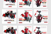 Gym and fitness banner templates, a Social Media Template by Warm Snow (Thumbnail 2 of 3)