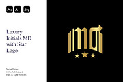 Luxury Initials MD with Star Logo, a Branding & Logo Template by Luxury Logos (Thumbnail 1 of 4)