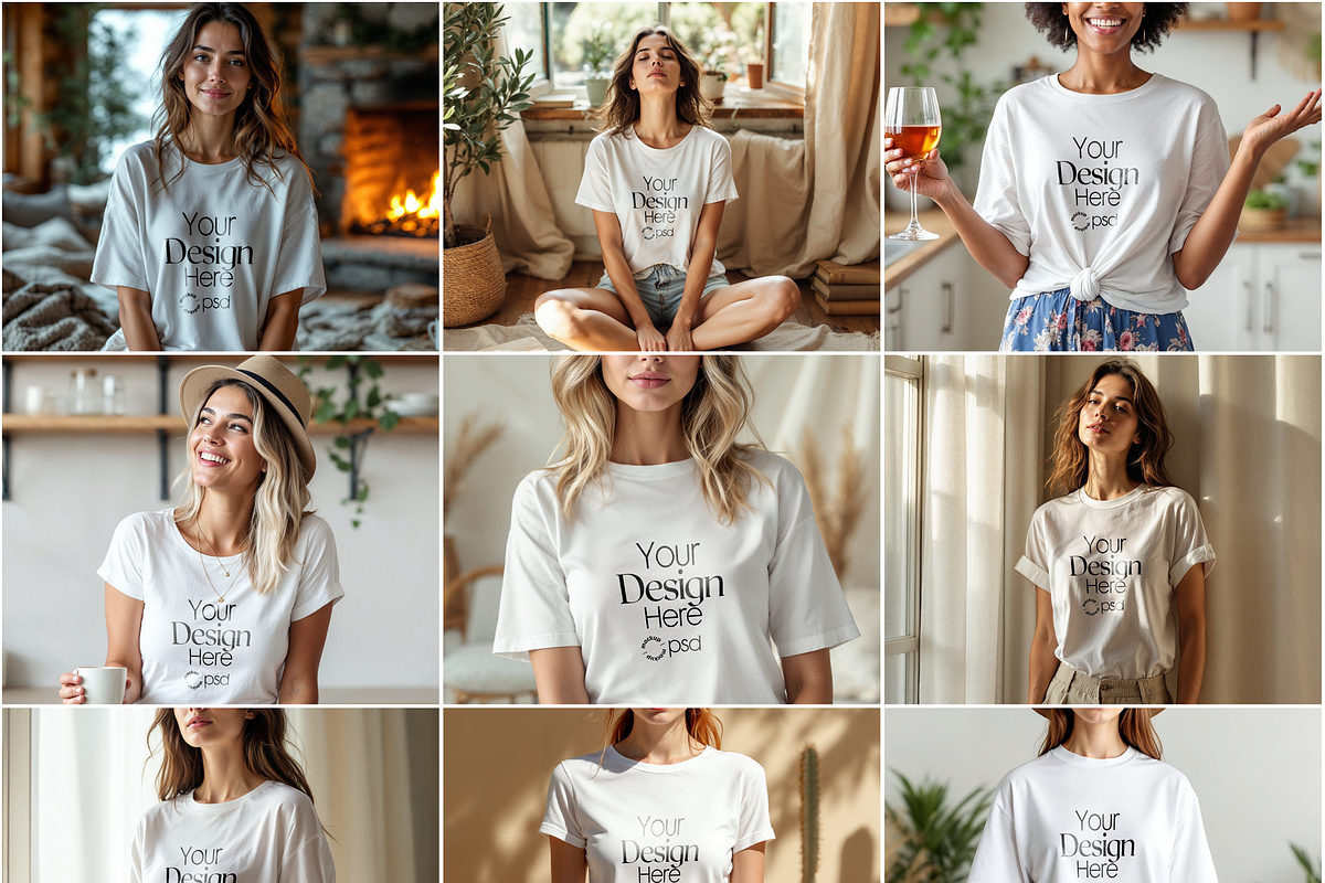 100 T-Shirt Mockup Bundle PSD, a Mockup by MockupShopi (Photo 10 of 15)